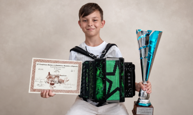 Mosciano in festa per Manuel, 10 anni e titolo europeo di organetto