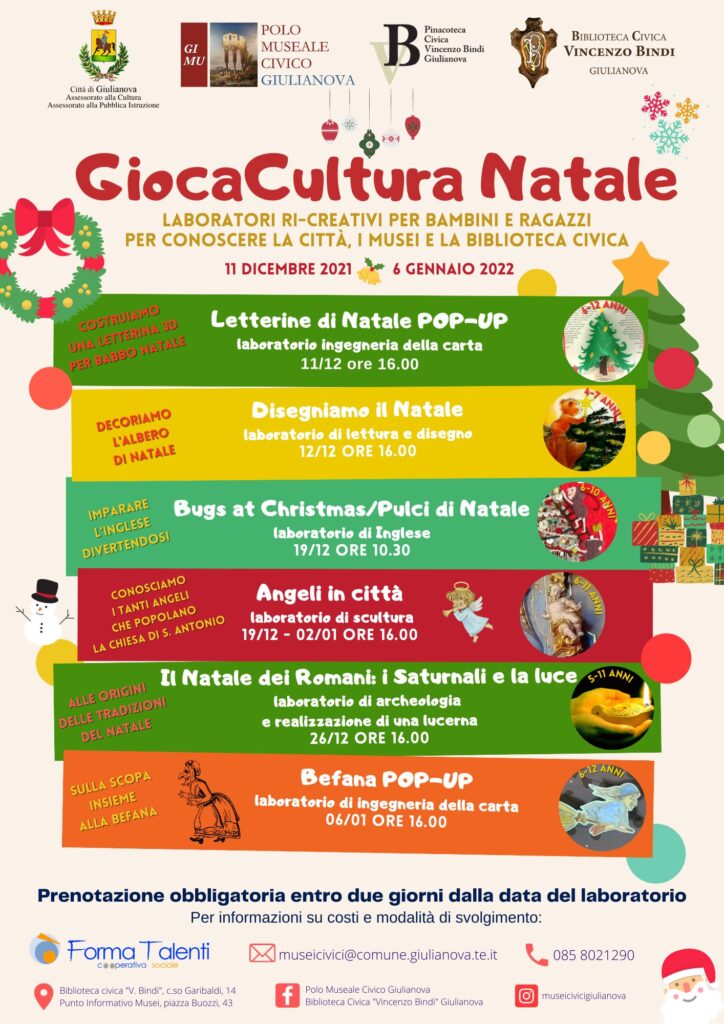 laboratori GiocaCultura Natale bambini e ragazzi