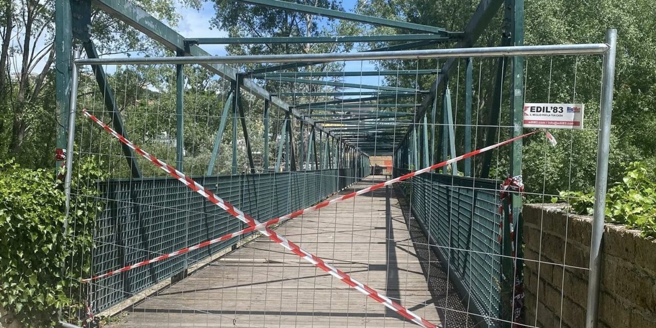 Teramo, verso la riapertura del ponte nel parco fluviale