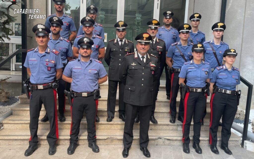 Nuovi rinforzi ai Carabinieri: 16 militari assegnati nel Teramano