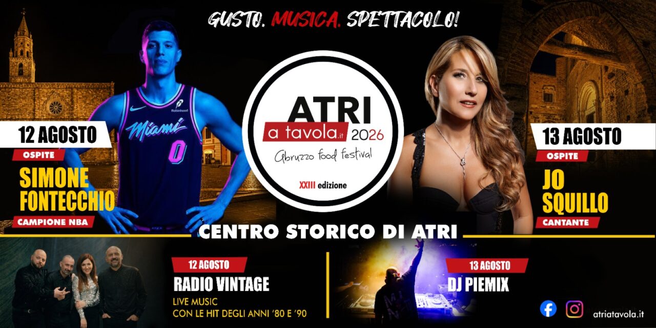 Atri celebra i sapori d’Abruzzo con due serate nel centro storico