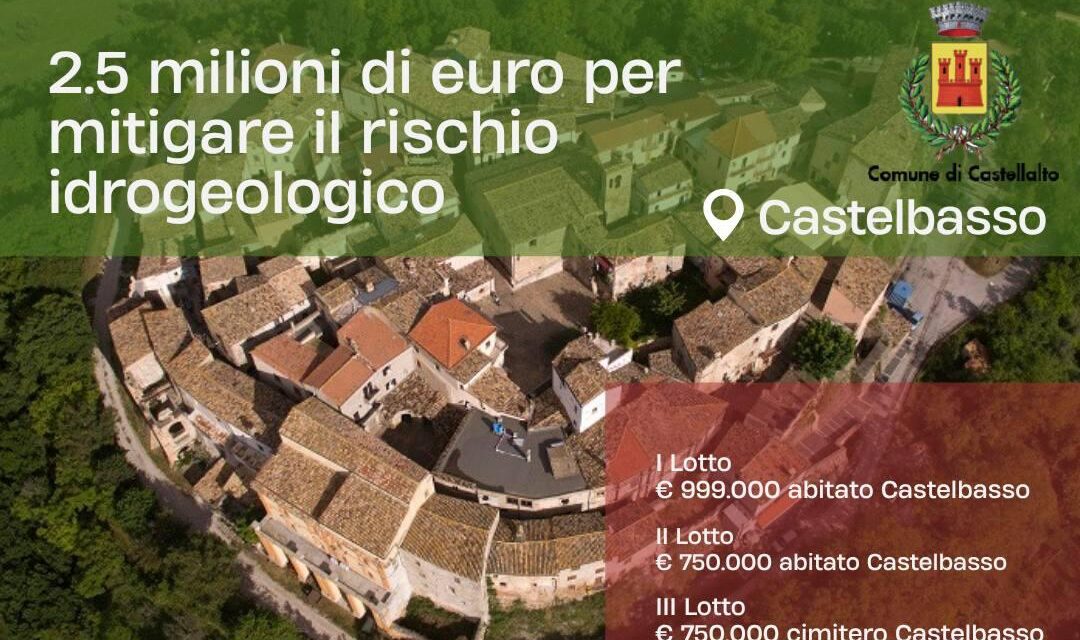 Castelbasso, arrivano 2,5 milioni contro il dissesto idrogeologico