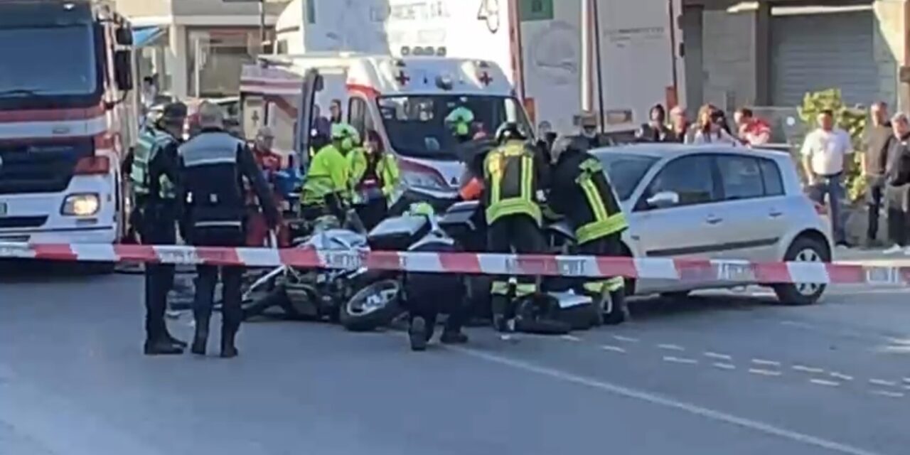 Scontro a Silvi sulla statale, motociclista ricoverato