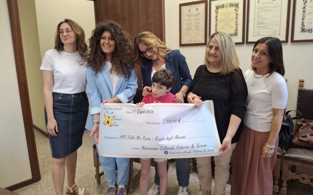 Solidarietà tra Teramo e Roseto: 3mila euro a Dalla Mia Parte