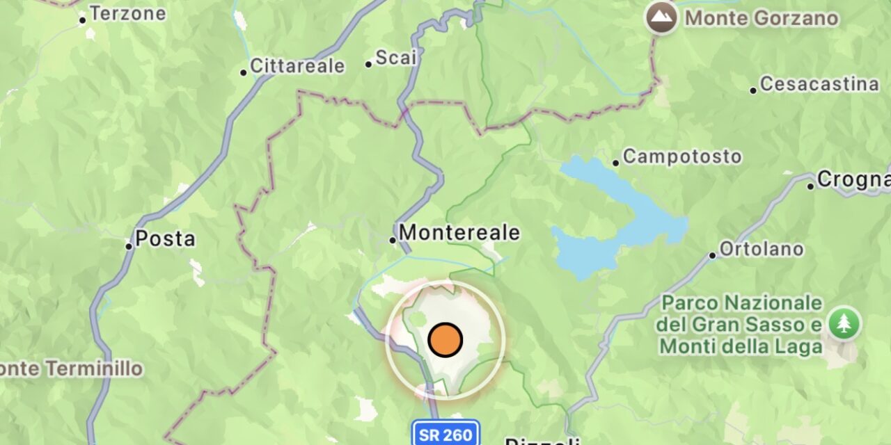 Terremoto nell’Aquilano, scossa di 3.1 prima dell’alba