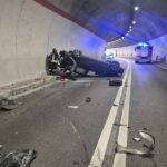 Scontro in galleria sul raccordo A24, tre persone al Mazzini