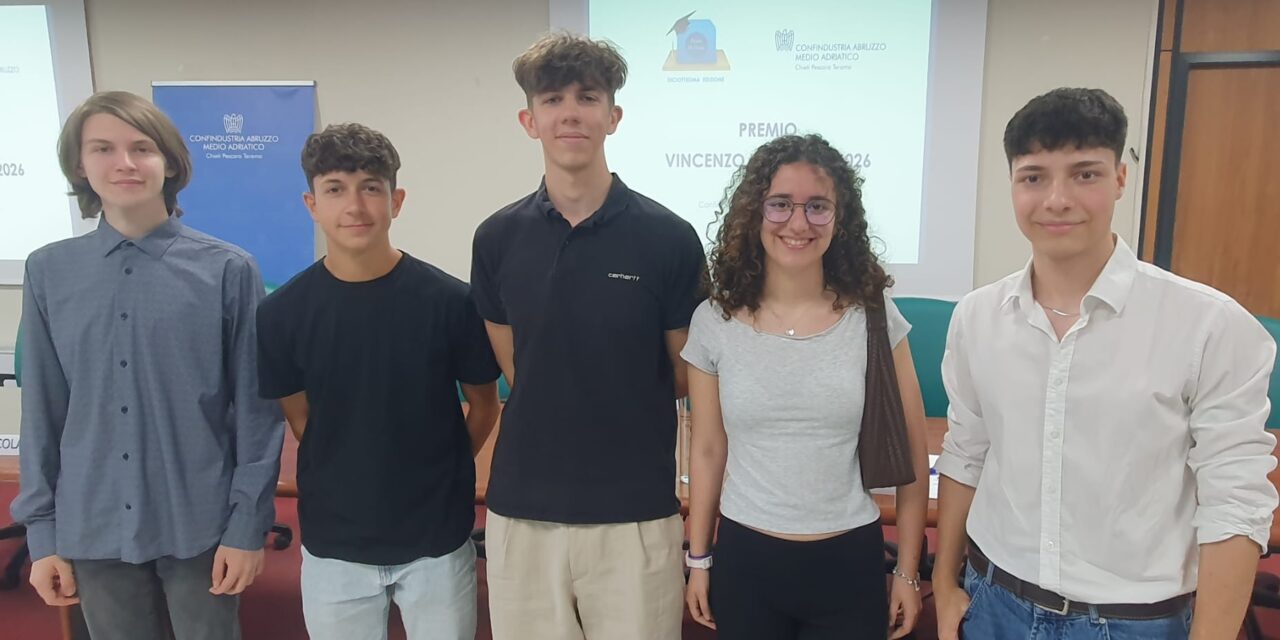 Premio Di Nicola, riconoscimento anche a uno studente teramano