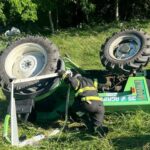 Trattore si ribalta a Valle Castellana, ferito un 51enne