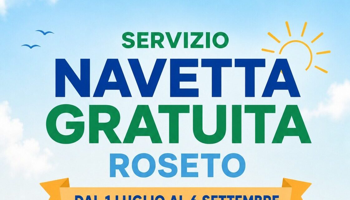 Roseto rilancia la navetta estiva gratuita fino a settembre