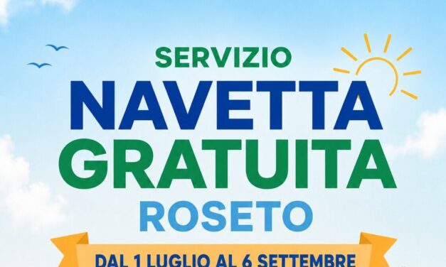 Roseto rilancia la navetta estiva gratuita fino a settembre
