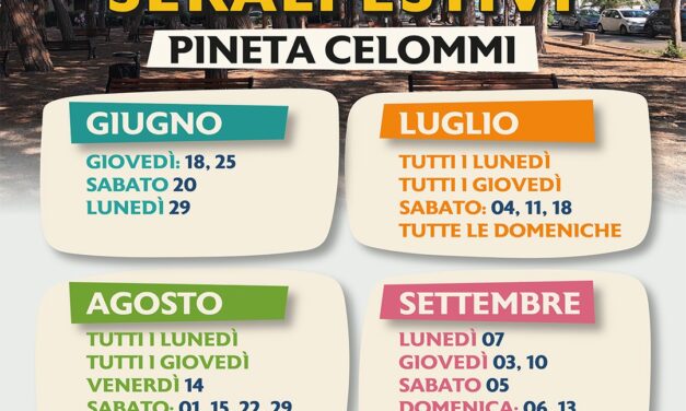 Roseto, mercatini estivi nella Pineta Celommi