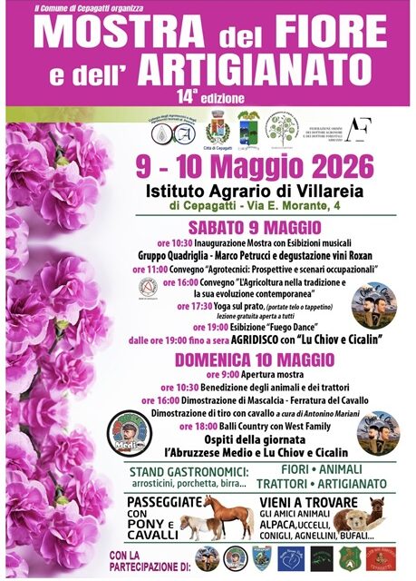Fiere, animali e tradizioni: a Cepagatti torna la mostra del fiore
