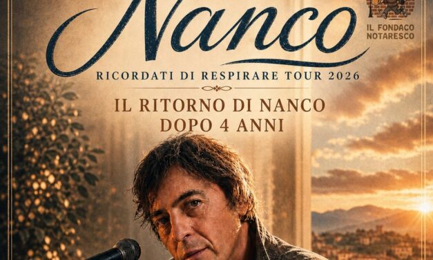 Nanco torna sul palco: concerto a Notaresco il 15 maggio