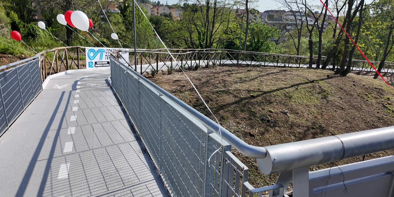 Teramo, aperto il nuovo collegamento tra città e parco
