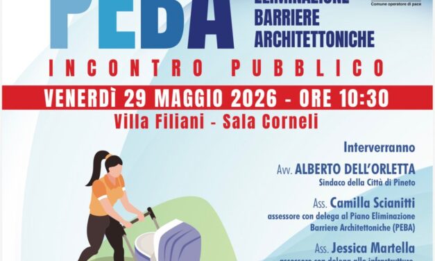 Pineto presenta il PEBA: confronto pubblico a Villa Filiani