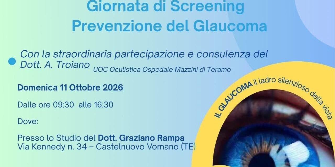 A Castelnuovo controlli gratuiti per la prevenzione del glaucoma