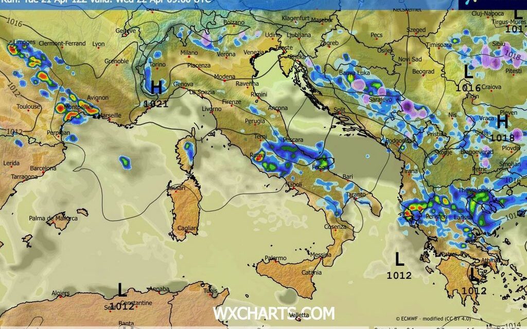 Meteo in peggioramento sul Teramano, schiarite dalla sera