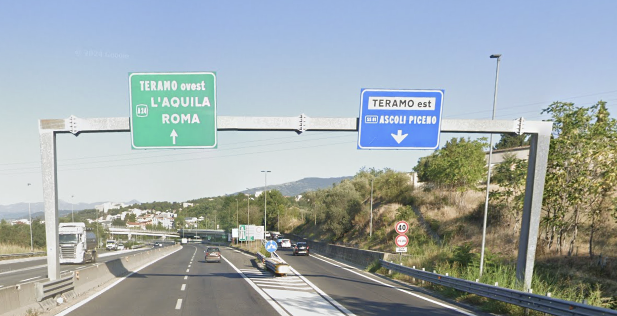 A24, stop notturni agli svincoli di Teramo Est e Val Vomano