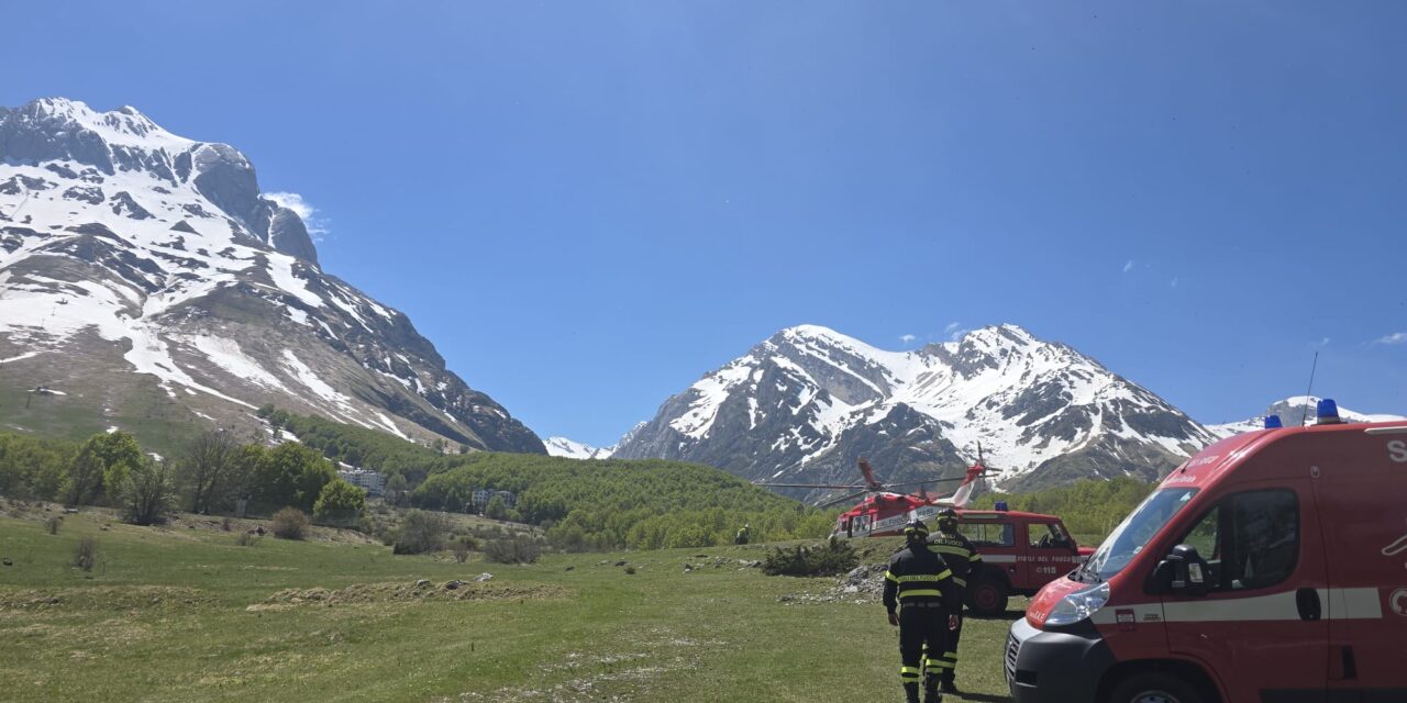 Soccorso sul Gran Sasso, escursionista recuperato in elicottero