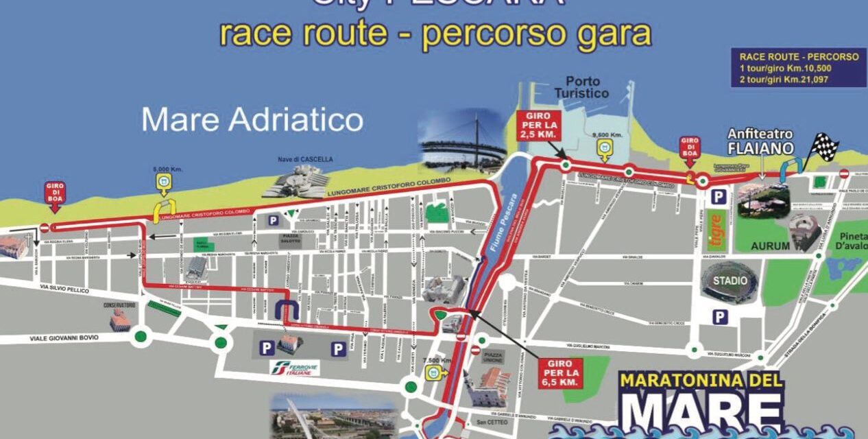 Maratonina del mare a Pescara, domenica attese migliaia di atleti