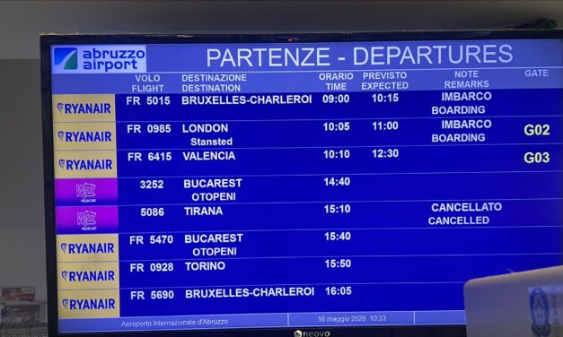 Aeroporto d’Abruzzo, disagi per i voli del mattino dopo un guasto tecnico