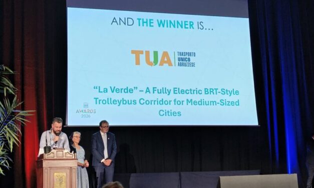 Mobilità sostenibile, TUA premiata a Bruxelles