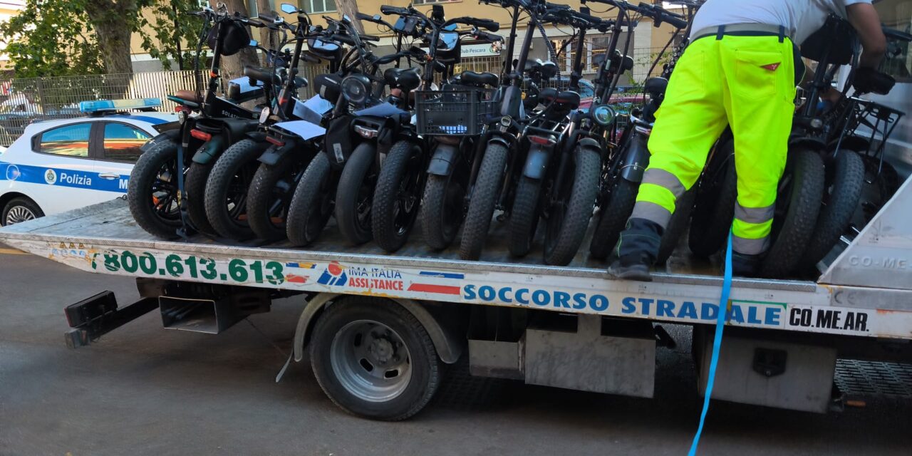 Controlli sulle e-bike a Pescara, cento mezzi sotto verifica