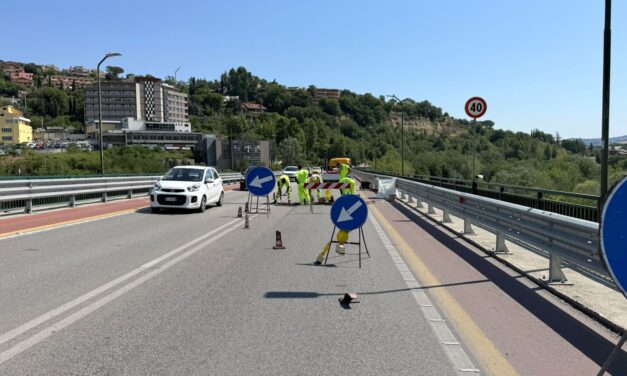 Teramo, traffico rallentato sul ponte San Gabriele per lavori Anas