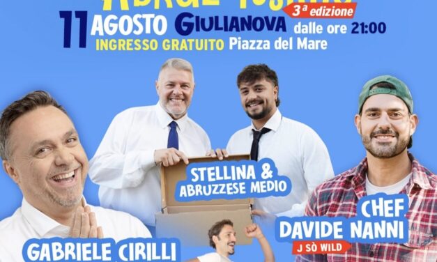 Giulianova, serata di comicità in piazza del Mare verso Ferragosto