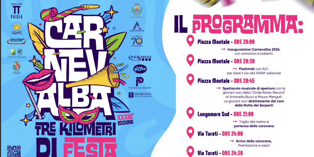 Alba Adriatica, torna Carnevalba: due serate di festa sul lungomare
