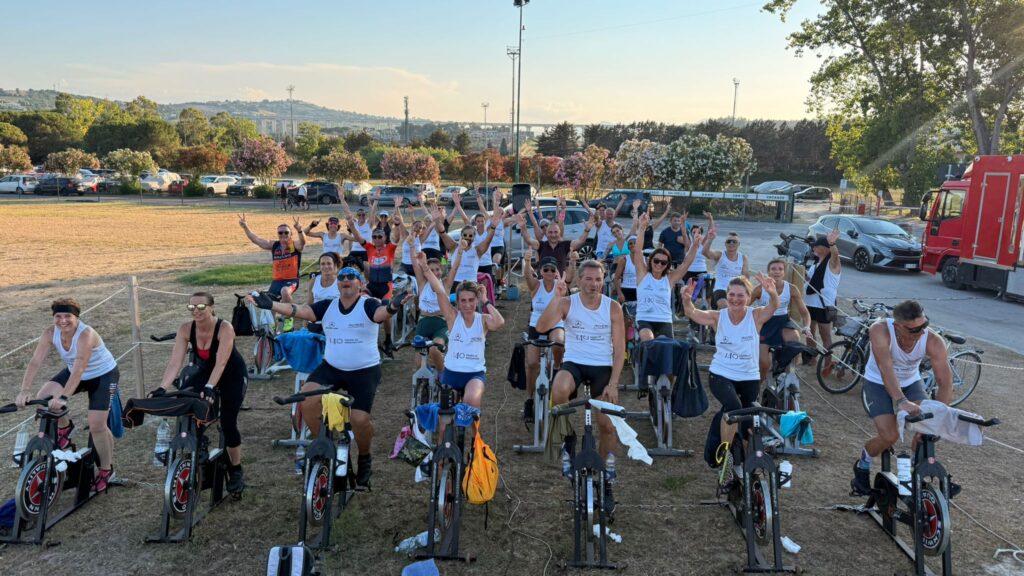 Spinning a Tortoreto, class all’aperto con istruttori abruzzesi e umbri