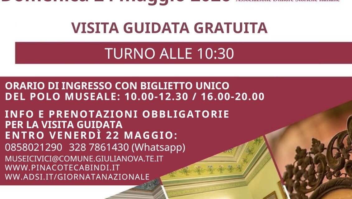 Palazzo Bindi apre le porte: visite gratuite a Giulianova