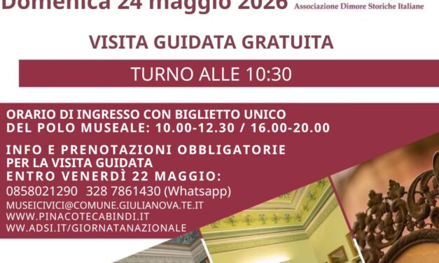 Palazzo Bindi apre le porte: visite gratuite a Giulianova