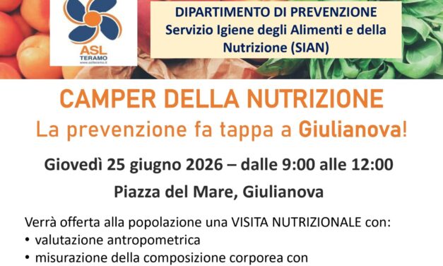 Prevenzione alimentare a Giulianova con l’unità mobile Asl