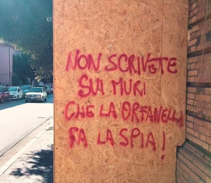 Scritte offensive a Giulianova, vicinanza a Orfanelli