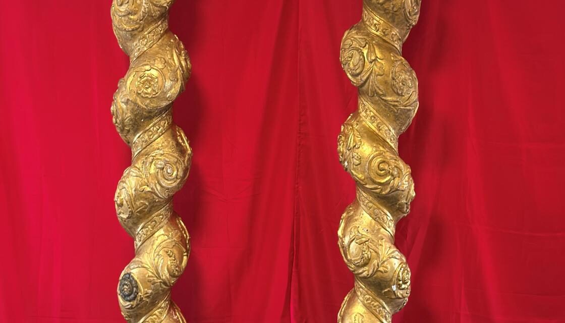 Tossicia, tornano in chiesa due colonne lignee del Seicento