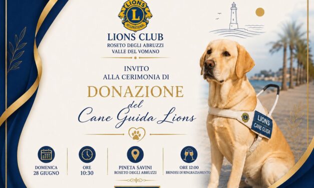 A Roseto la consegna di un cane guida Lions