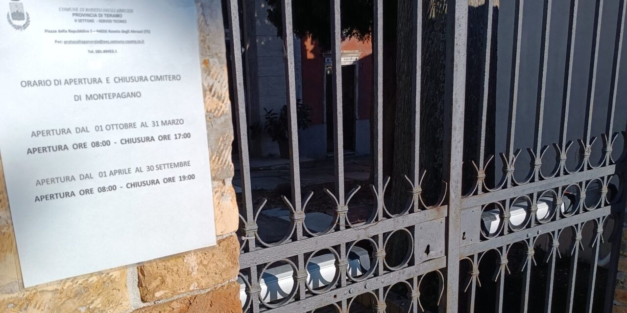 Montepagano, protesta per la chiusura anticipata del cimitero