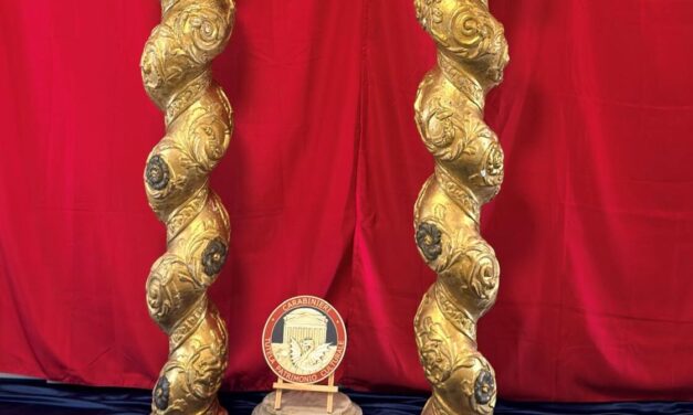 Tossicia, tornano in chiesa due colonne del Seicento rubate