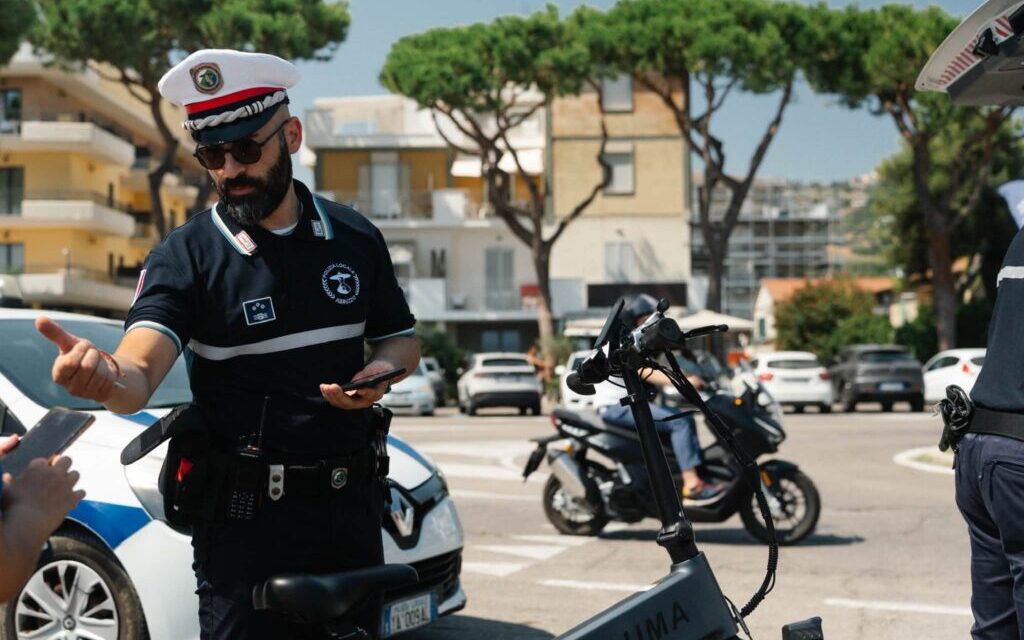 Roseto, verifiche sul lungomare: fermate tre e-bike irregolari
