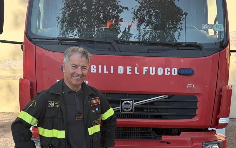 Teramo, in pensione Sergio Di Domenico dopo tre decenni nei vigili del fuoco