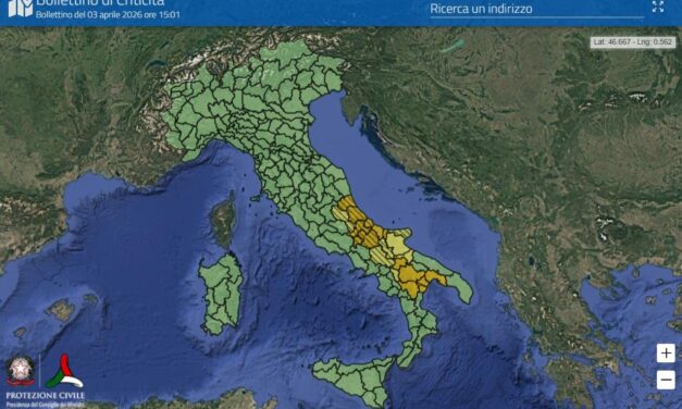 Maltempo in Abruzzo, resta l’allerta arancione