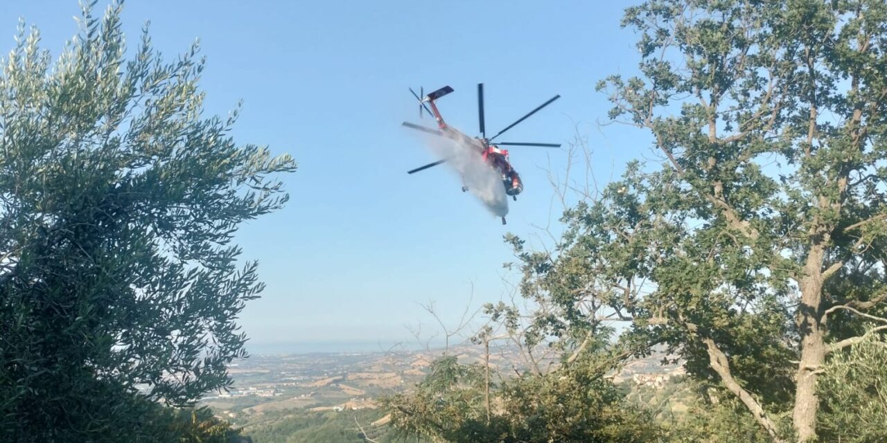 Incendio tra Cellino e Cermignano, bonifica conclusa
