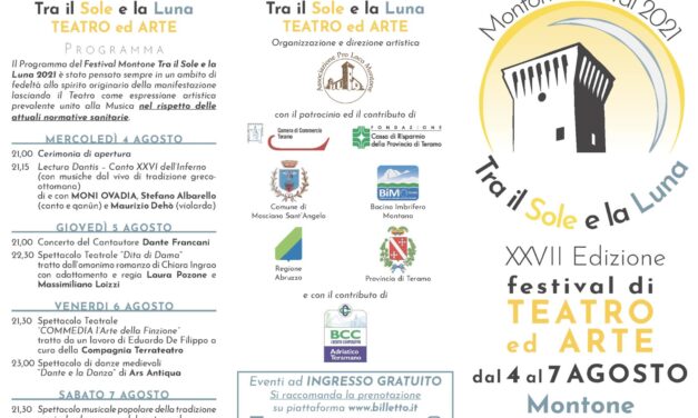 Montone Festival Tra il Sole e la Luna, 4 serate dedicate al mondo del teatro e della musica