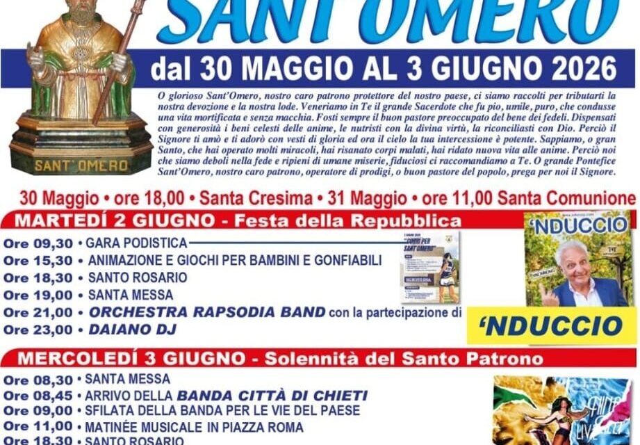 Sant’Omero celebra il patrono: festa al via in paese