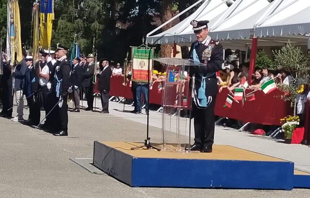 Carabinieri d’Abruzzo, cerimonia alla Rebeggiani
