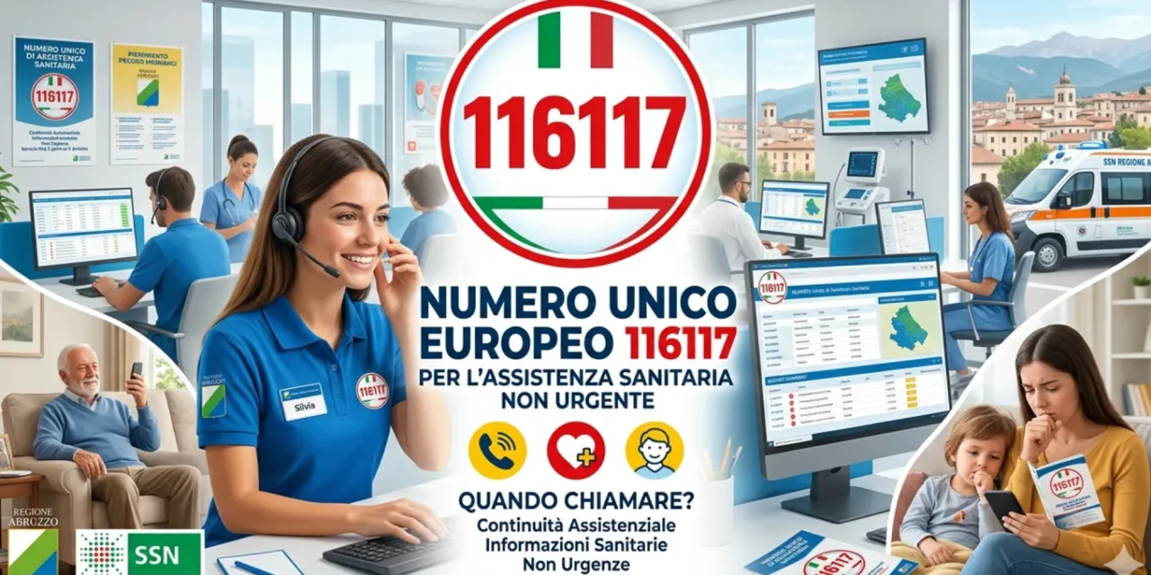 Sanità, in Abruzzo parte il 116117 per i casi non urgenti
