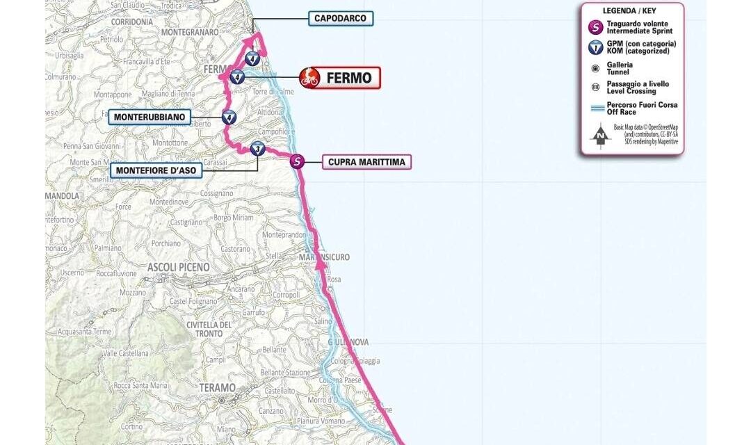 Giro d’Italia, attese modifiche alla viabilità nel Teramano