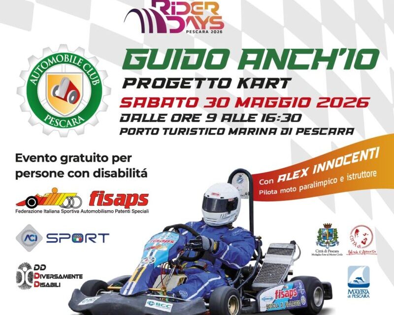 Kart inclusivi al Marina di Pescara, prove aperte a tutti