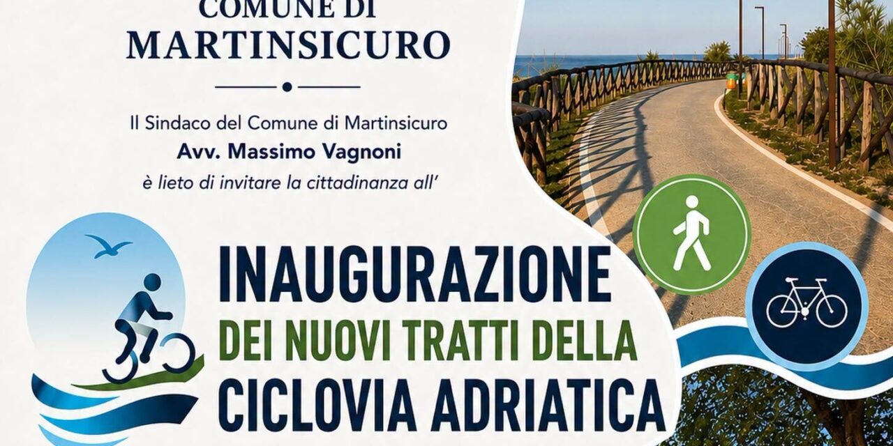 Martinsicuro, si allunga la rete ciclabile sulla costa